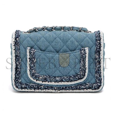 CHANEL DENIM QUILTED SHOULDER BAG 239360 (20*12.4*7.1cm)