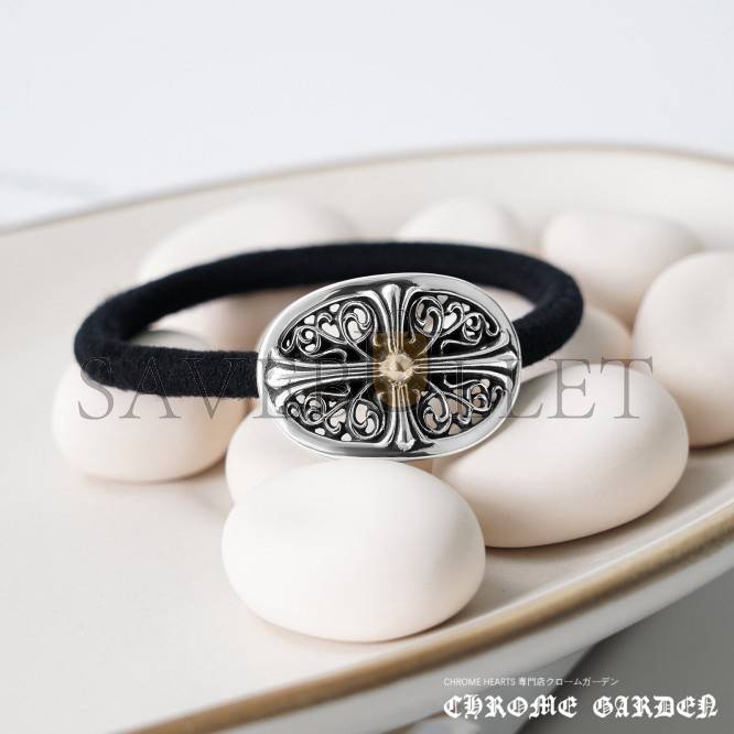 CHROME HEARTS TINY FLORAL HAIR TIE