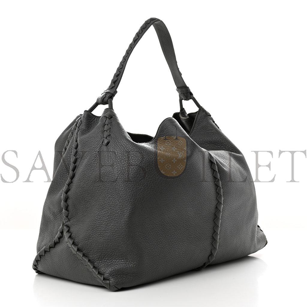 BOTTEGA VENETA CERVO DEERSKIN HOBO GREY 1426292 (41*30*22cm)