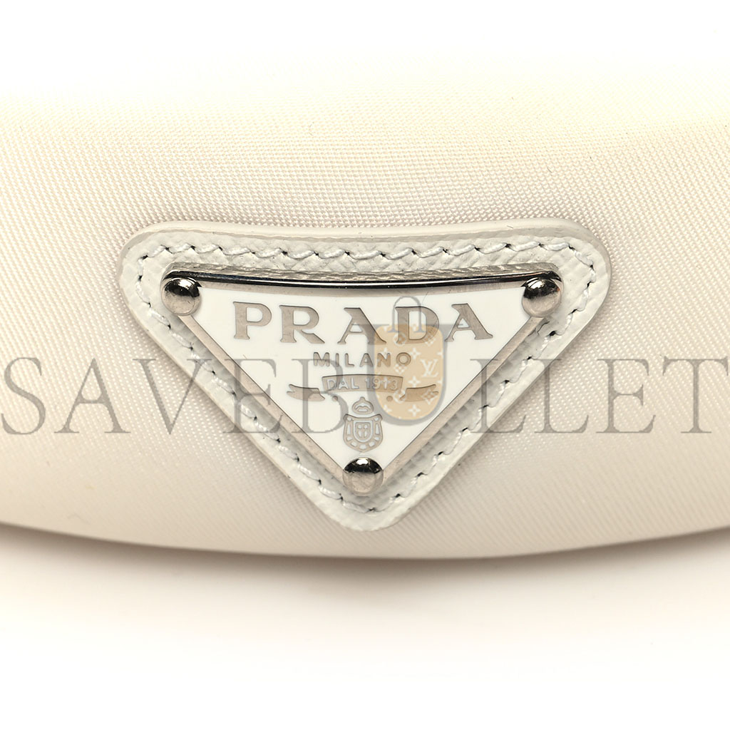 PRADA NYLON RE-NYLON HEADBAND WHITE