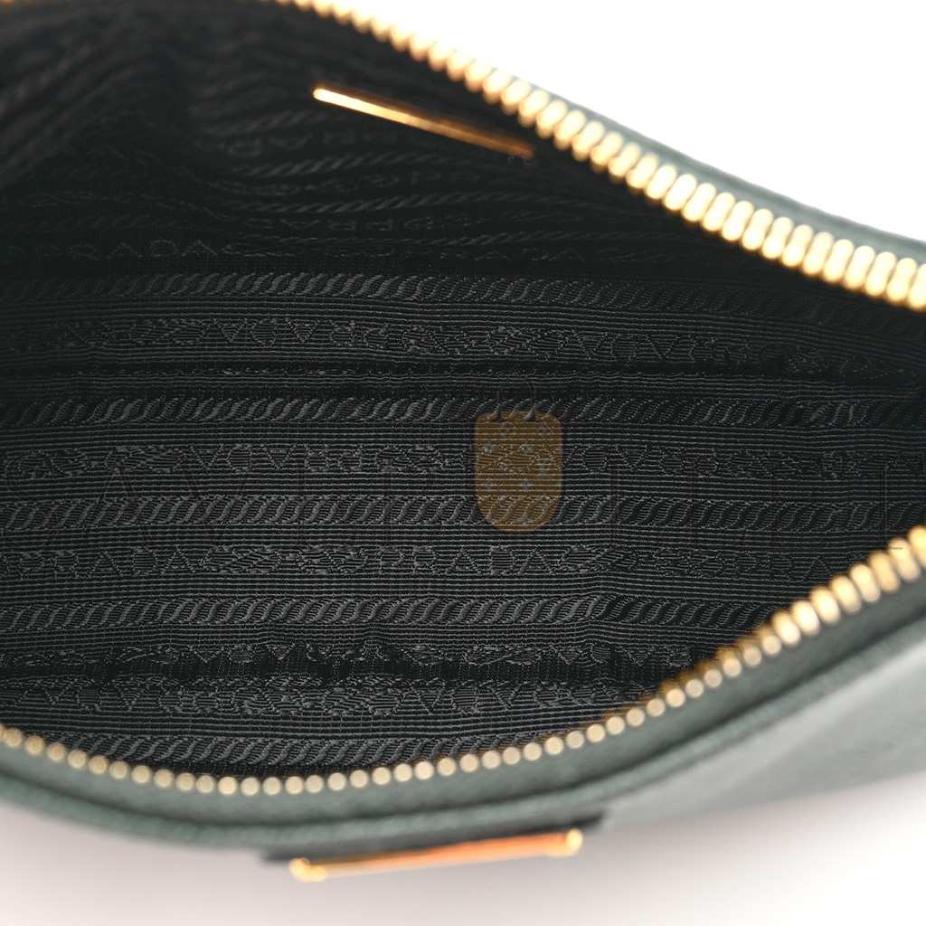 PRADA SAFFIANO RE-EDITION 2005 SHOULDER BAG SMERALDO (22*18*6cm)