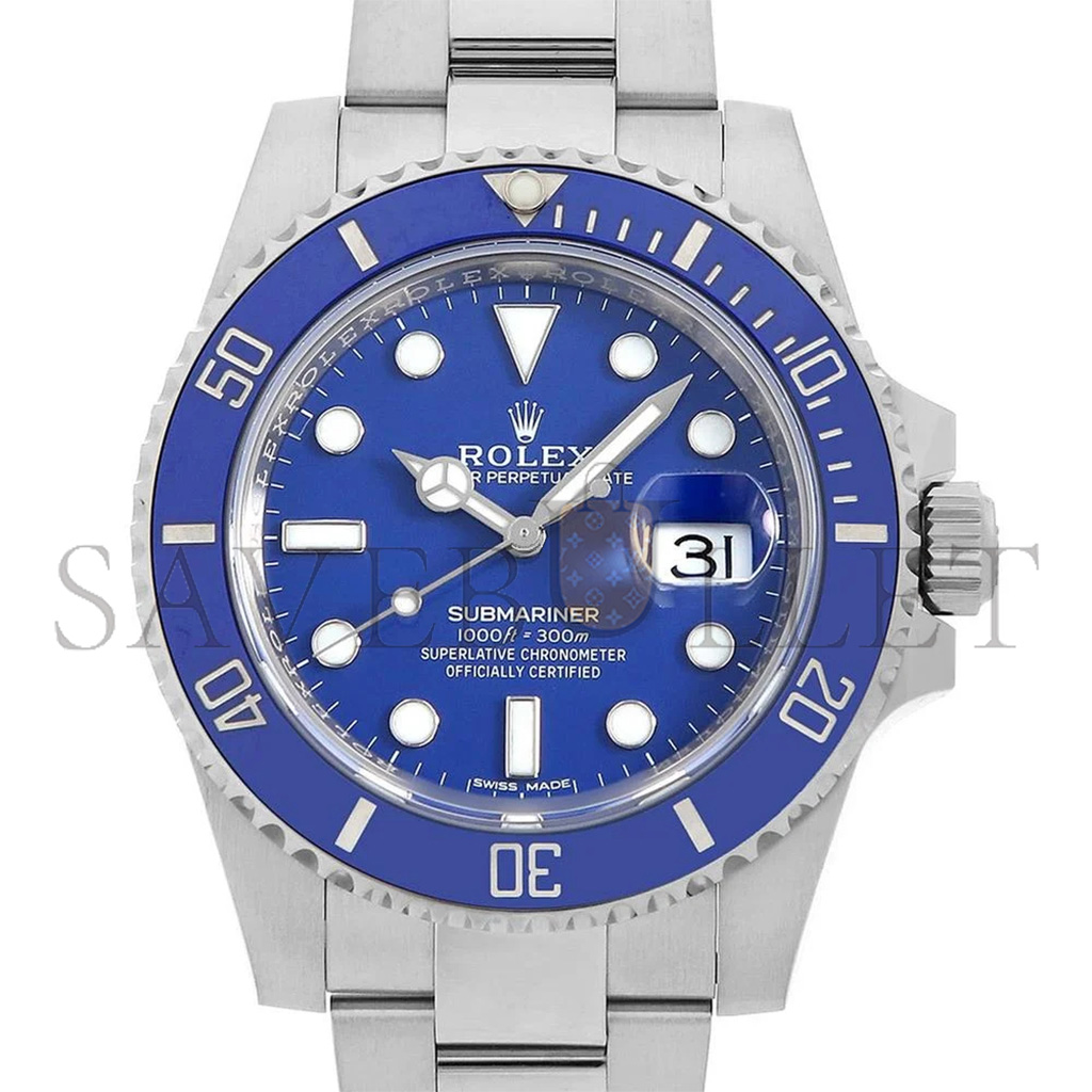 ROLEX SUBMARINER BLUE DIAL WATCH 116619