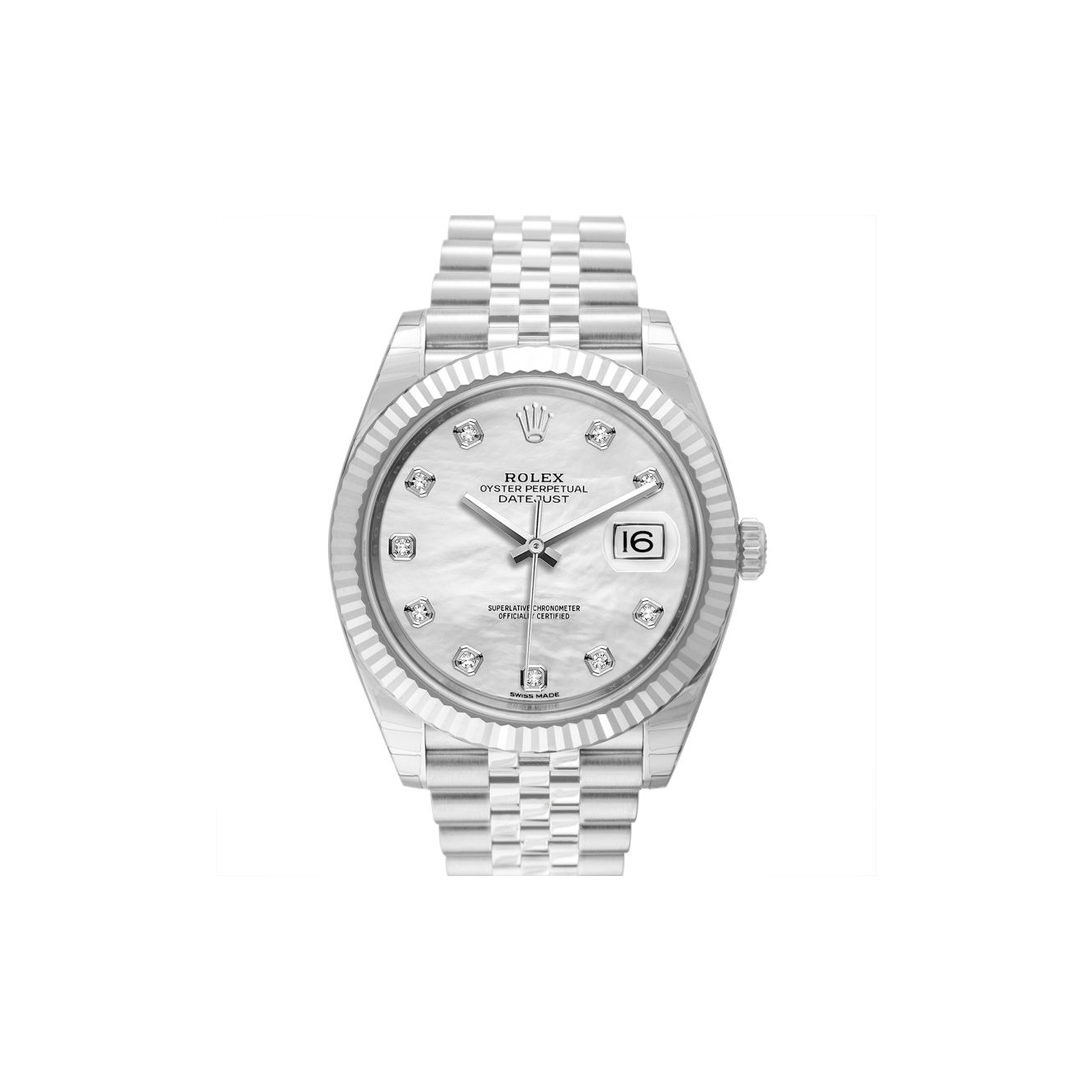 ROLEX DATEJUST 41 STAINLESS STEEL FLUTED WATCH 126334-0020