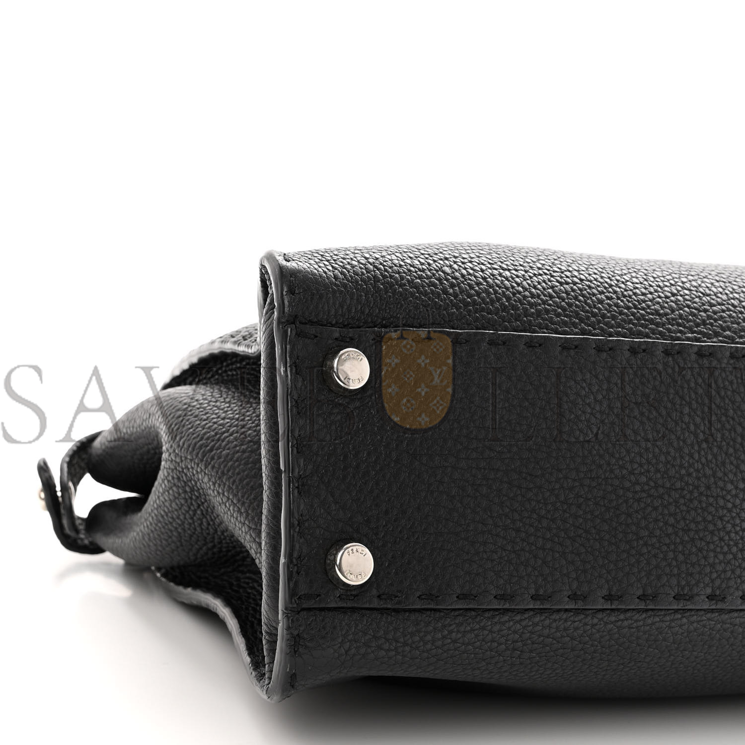 FENDI CUOIO ROMANO SELLERIA BI-COLOR MINI PEEKABOO ICONIC SATCHEL BLACK MOU (34*22*12cm) FENDI CUOIO ROMANO SELLERIA BI-COLOR MINI PEEKABOO ICONIC SATCHEL BLACK MOU (34*22*12cm)