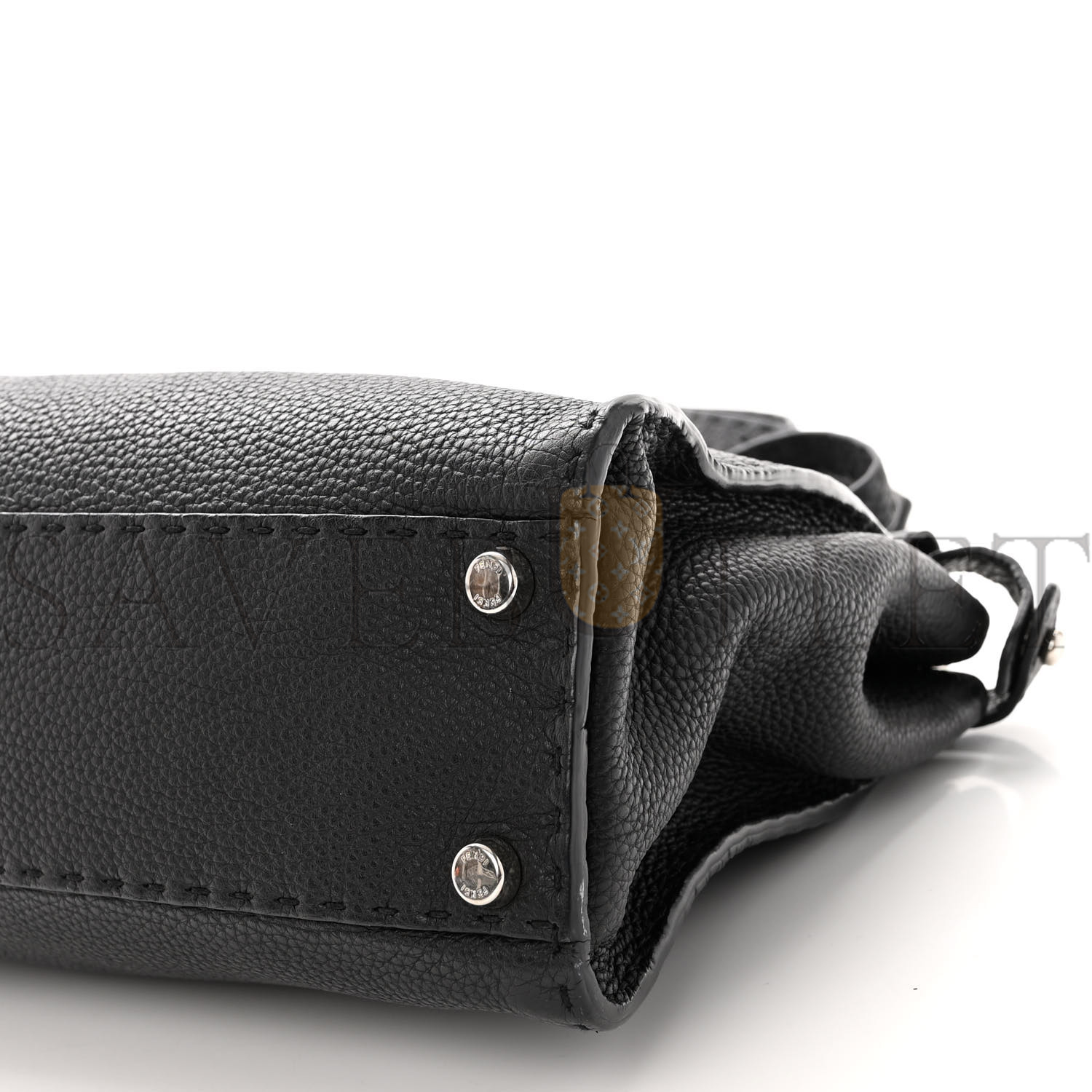 FENDI CUOIO ROMANO SELLERIA BI-COLOR MINI PEEKABOO ICONIC SATCHEL BLACK MOU (34*22*12cm) FENDI CUOIO ROMANO SELLERIA BI-COLOR MINI PEEKABOO ICONIC SATCHEL BLACK MOU (34*22*12cm)