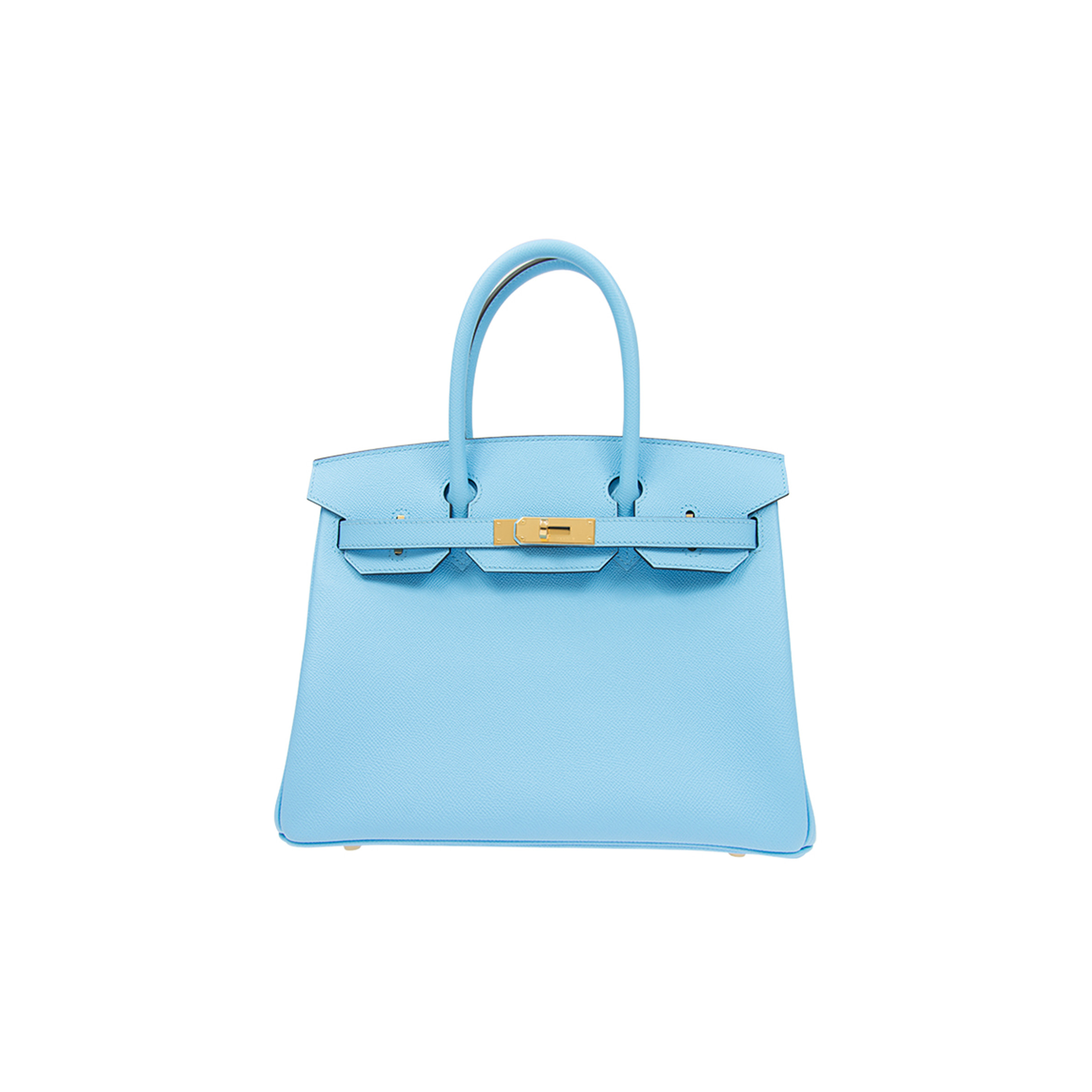 HERMES BIRKIN 25 SKY BLUE TOP HANDLE BAG BK307NEPGP (25*20*13cm)