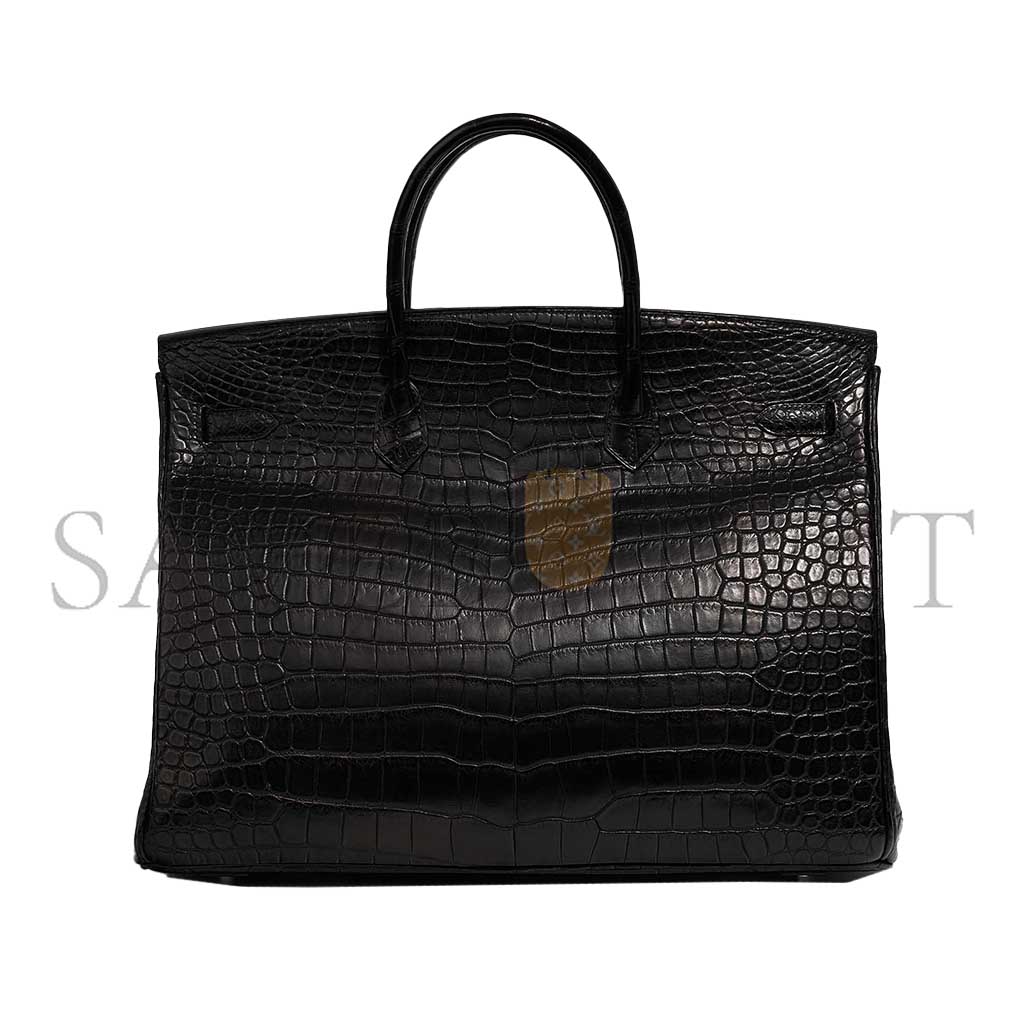 HERMÈS MASTER BIRKIN 40 MATTE BLACK CROCODILE BAG BK3078SCROCOGPN (40*30*21cm)