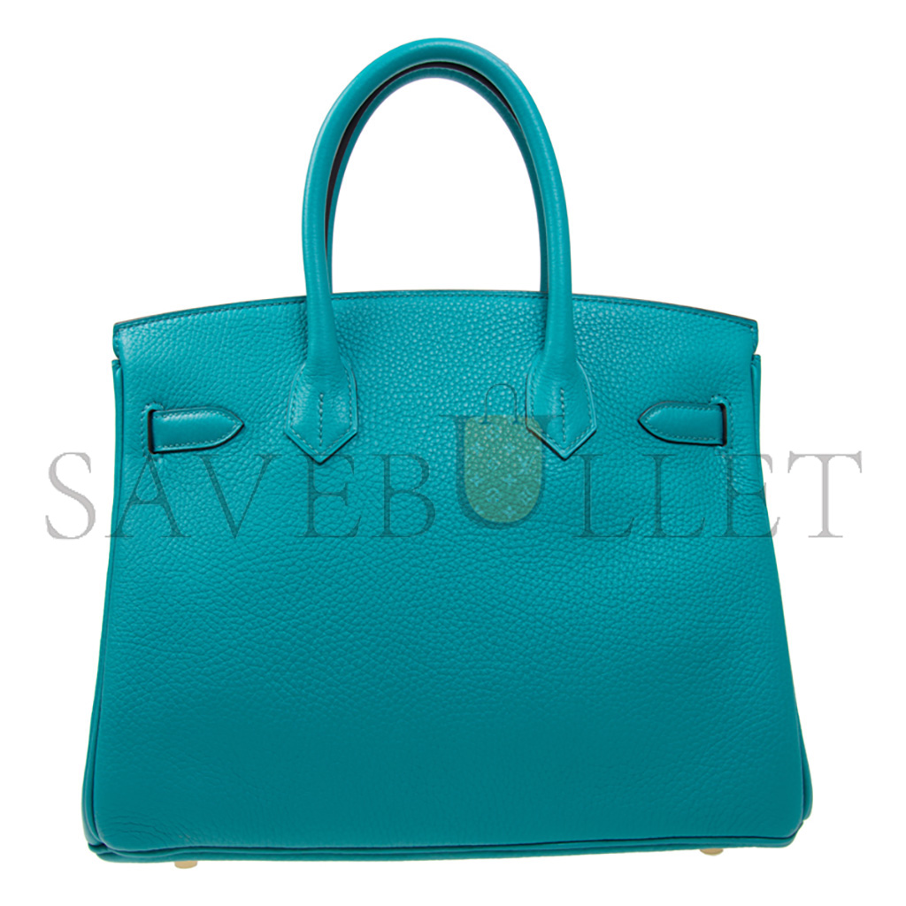 HERMES MASTER BIRKIN 30 TOGO LEATHER DENIM BLUE SILVER BUCKLE H028369CK7V (30*23*15cm)