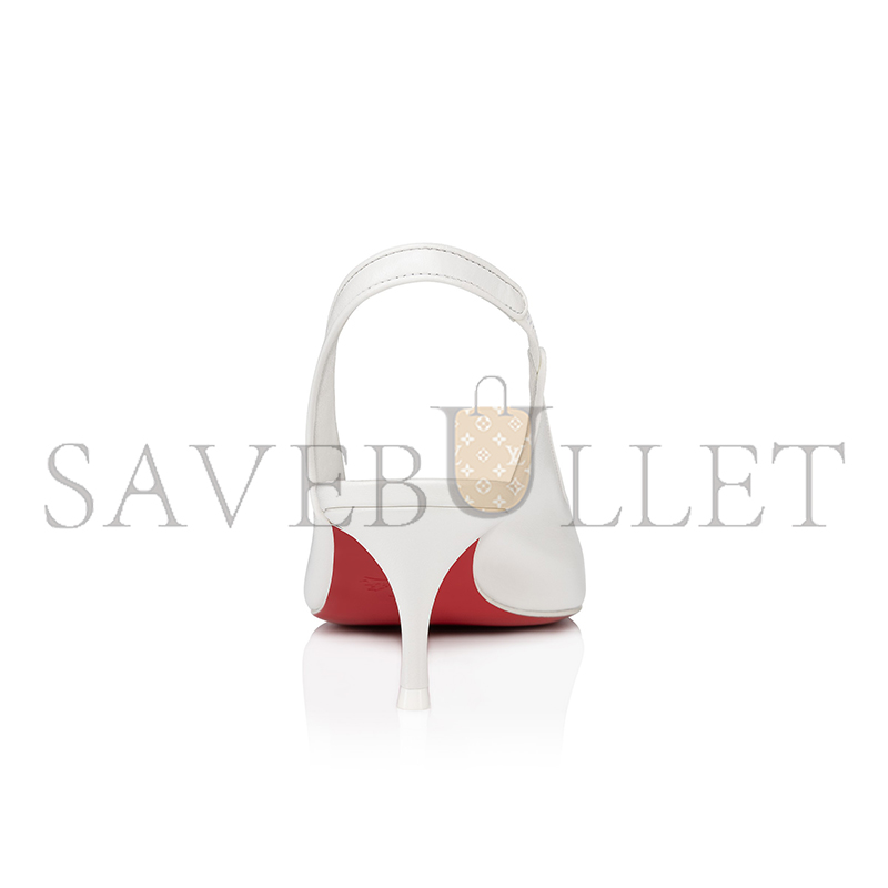 CHRISTIAN LOUBOUTIN SPORTY KATE SLING 55 MM SLING BACK PUMPS-NAPPA LEATHER-BIANCO-WOMEN 3240004W302 CHRISTIAN LOUBOUTIN SPORTY KATE SLING 55 MM SLING BACK PUMPS-NAPPA LEATHER-BIANCO-WOMEN 3240004W302