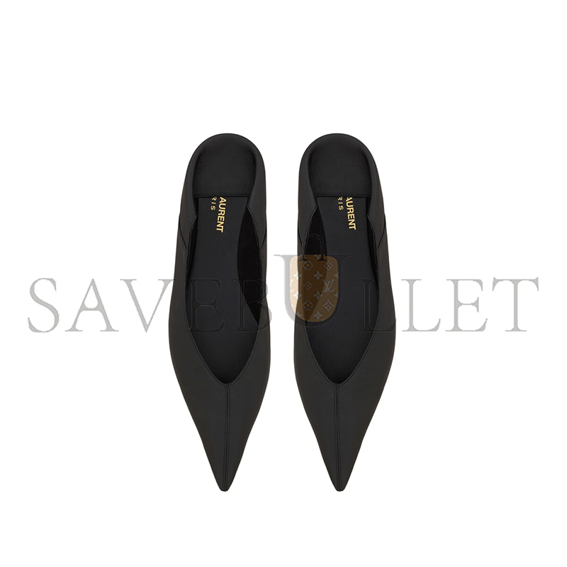 YSL NOUR SLIPPERS IN SMOOTH LEATHER 783371AADF11000 YSL NOUR SLIPPERS IN SMOOTH LEATHER 783371AADF11000