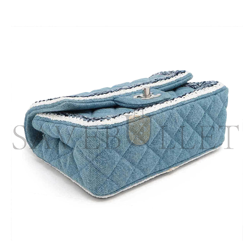CHANEL DENIM QUILTED SHOULDER BAG 239360 (20*12.4*7.1cm)