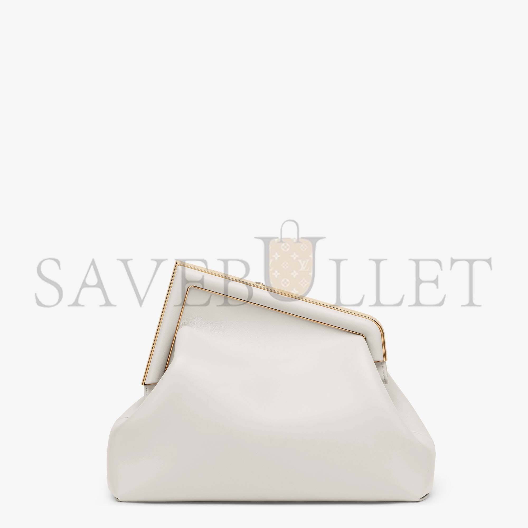 FENDI FIRST MEDIUM - LIGHT GRAY LEATHER BAG 8BP127ABVEF1C76 (32.5*23.5*15cm) FENDI FIRST MEDIUM - LIGHT GRAY LEATHER BAG 8BP127ABVEF1C76 (32.5*23.5*15cm)