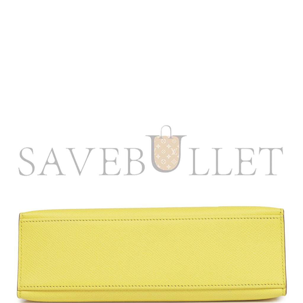 HERMES KELLY POCHETTE SOUFRE EPSOM GOLD HARDWARE  (22*12*13cm)