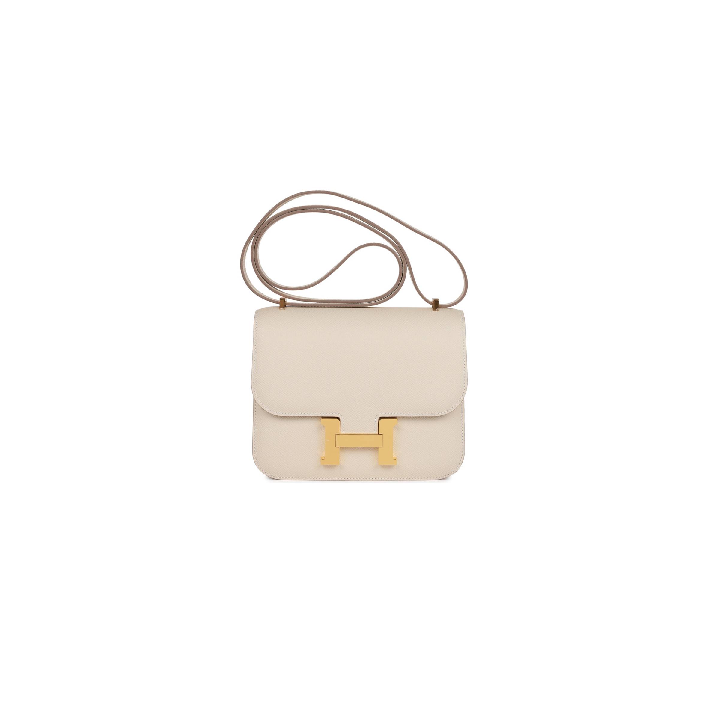 HERMES CONSTANCE 18 CRAIE EPSOM GOLD HARDWARE (18cm)