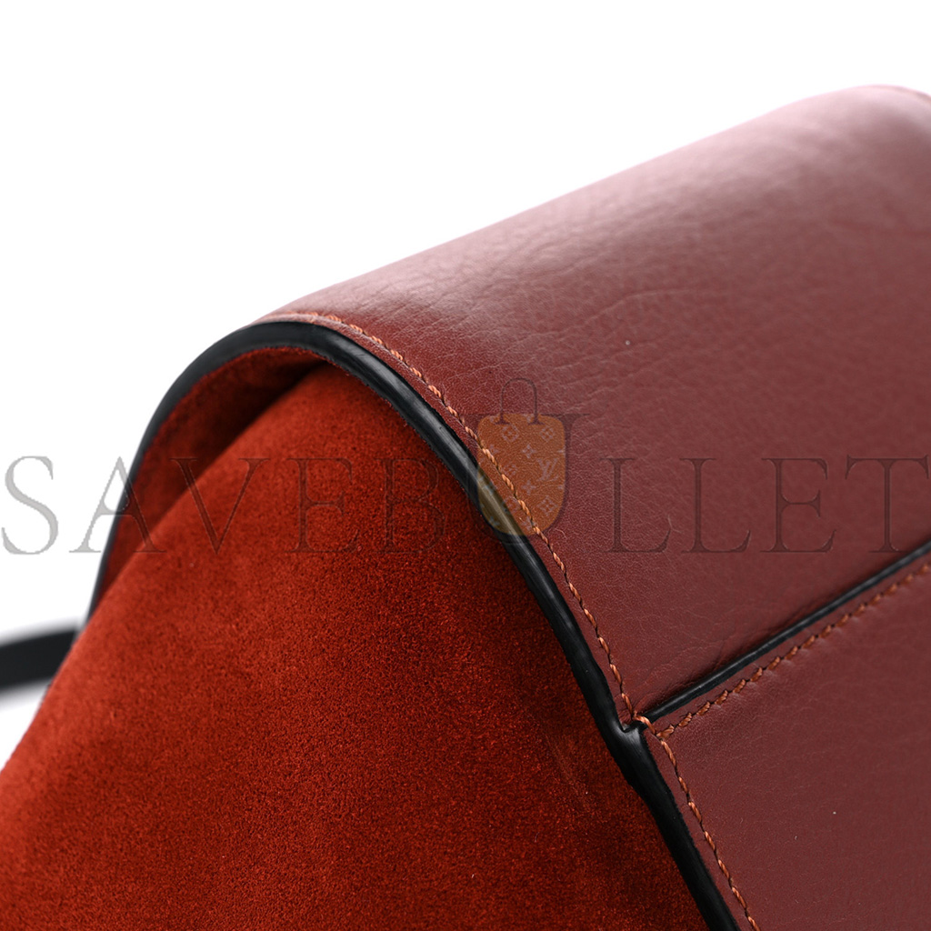 LOEWE CALFSKIN SUEDE HAMMOCK SHOULDER BAG RED (30*25*13.5cm) LOEWE CALFSKIN SUEDE HAMMOCK SHOULDER BAG RED (30*25*13.5cm)