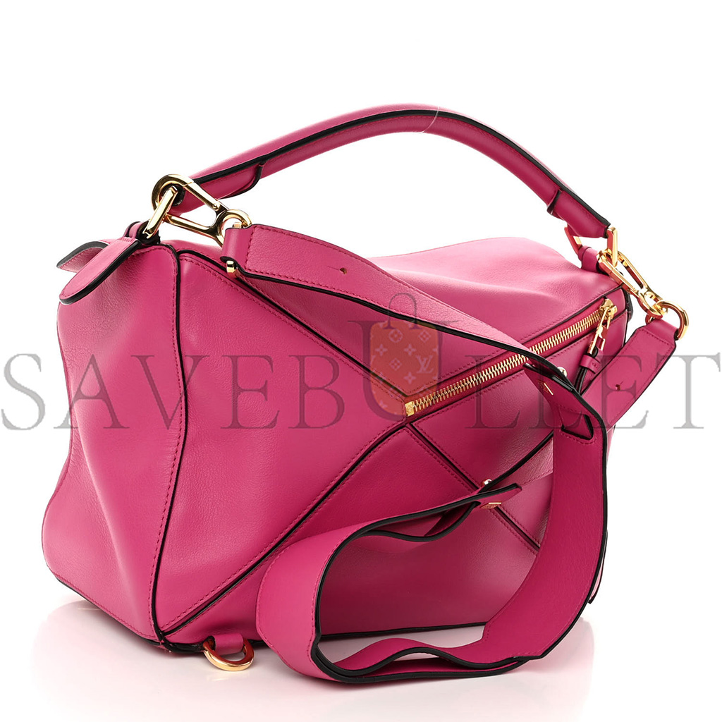 LOEWE CALFSKIN MEDIUM PUZZLE BAG FUCHSIA (29*18*12cm)