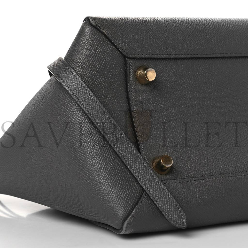 CELINE GRAINED CALFSKIN MINI BELT BAG GREY (28*22*17cm)