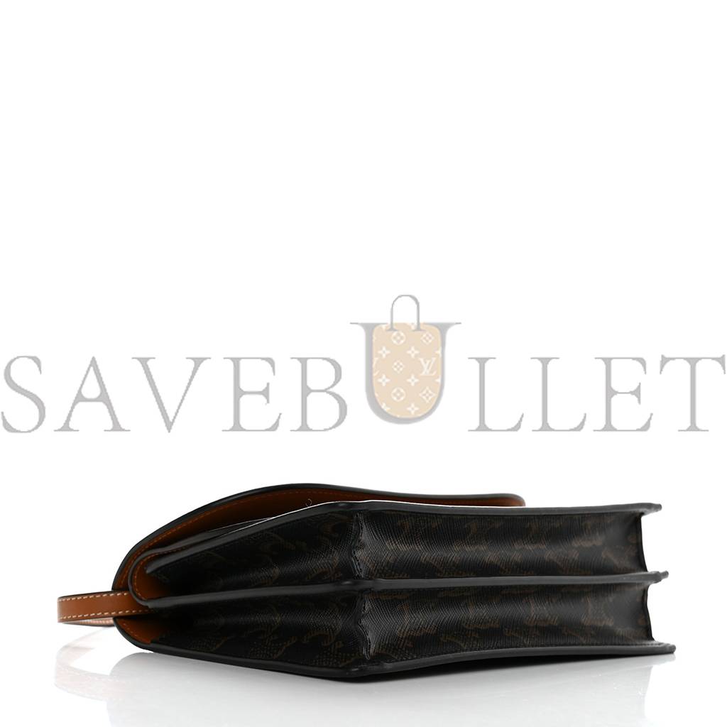 CELINE TRIOMPHE CANVAS LAMBSKIN WALLET ON STRAP TAN (20*13*6cm) CELINE TRIOMPHE CANVAS LAMBSKIN WALLET ON STRAP TAN (20*13*6cm)