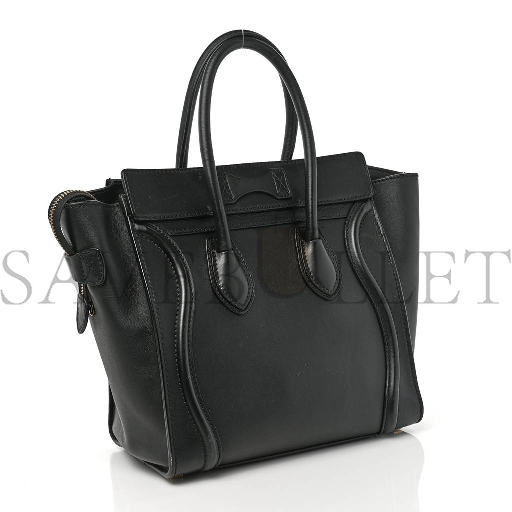 CELINE SMOOTH CALFSKIN MICRO LUGGAGE BLACK (29*26*14cm)