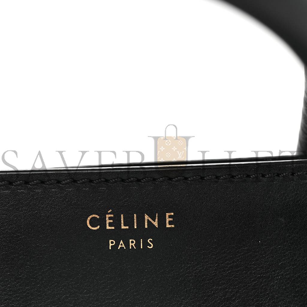 CELINE SMOOTH CALFSKIN MICRO LUGGAGE BLACK (29*26*14cm)