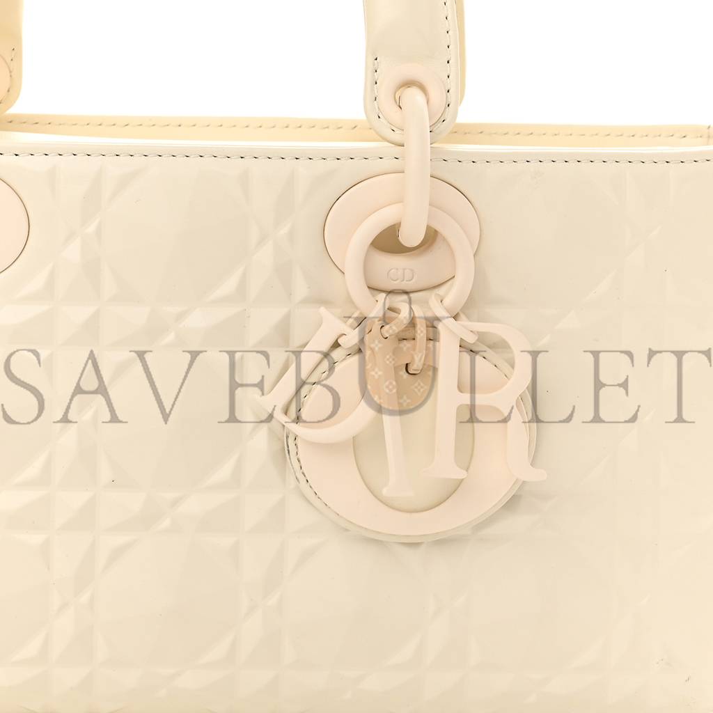 DIOR LAMBSKIN CANNAGE MEDIUM LADY D-JOY LATTE (26*14*5.7cm)