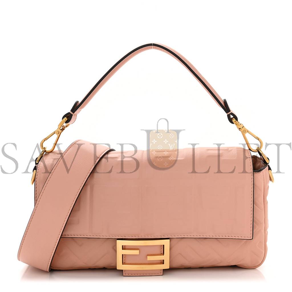 FENDI NAPPA FF 1974 EMBOSSED BAGUETTE ROSA BOURBON (27*15*6cm) FENDI NAPPA FF 1974 EMBOSSED BAGUETTE ROSA BOURBON (27*15*6cm)